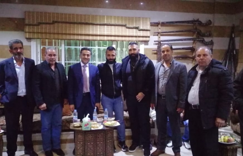الدكتور يوسف ساسين في لقاء انتخابي في دارة الحاج حسين المصري